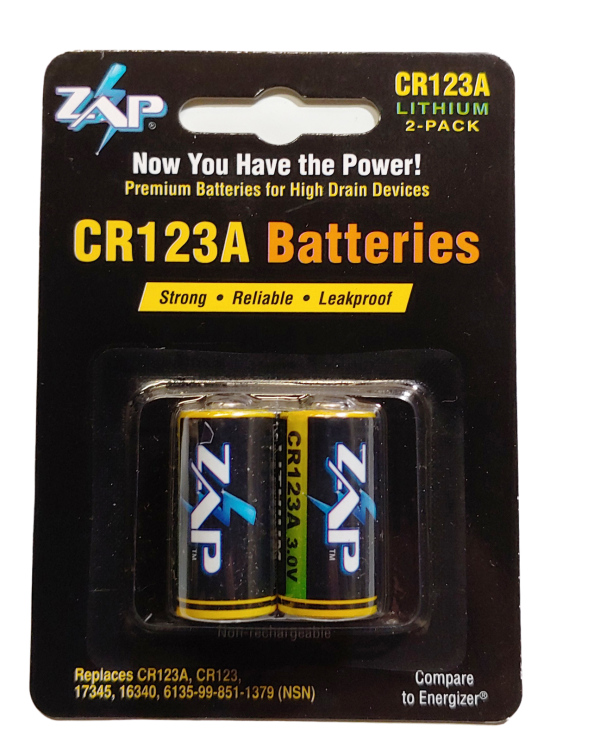 PSPCR123A Stun Gun Lithium CR123A2 Battery 2Pk Discount