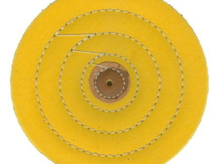 142895 Yellow Buff With Leather Center 5in Hot on Sale