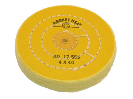 142894 Yellow Chemkote Buff, 4  x 40 Ply, Shellac Center on Sale