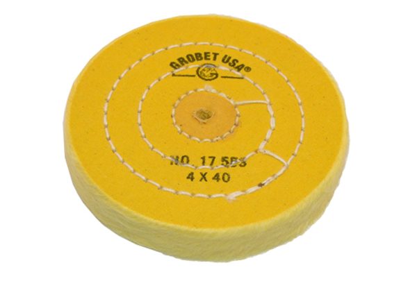 142894 Yellow Chemkote Buff, 4  x 40 Ply, Shellac Center on Sale