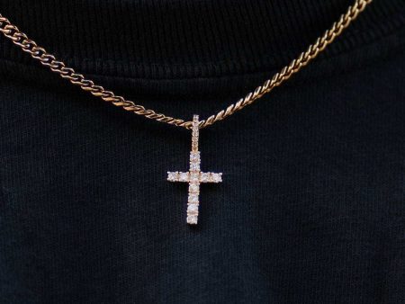 18k Vermeil Micro Diamond Cross Fashion