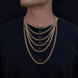 Solid White Gold Miami Cuban Link Chain (5mm) on Sale