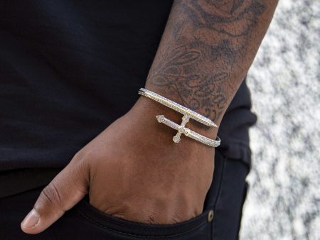 Two Tone Dagger Bracelet Hot on Sale