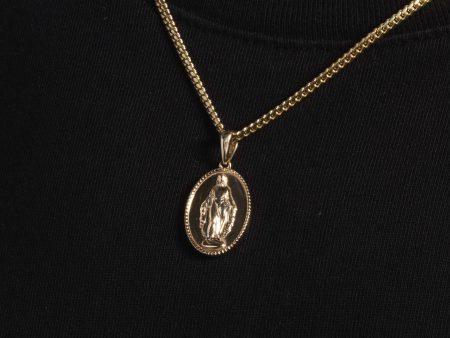 18k Vermeil Micro Lady of Guadalupe Pendant For Discount