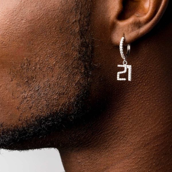 Pave Custom Numbers Earrings Sale