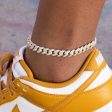 Iced Cuban Anklet in Yellow Gold - 8.5mm Discount