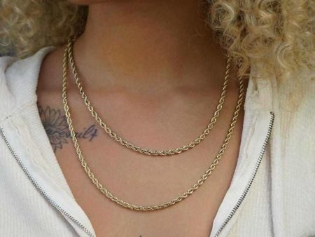 18k Vermeil Rope Necklace - 4mm Online now