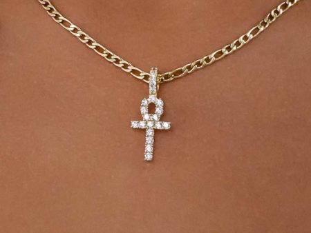 18k Vermeil Micro Ankh Cross Online Sale