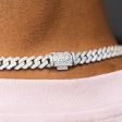 8.5MM Diamond Prong Cuban Necklace - White Gold Online now