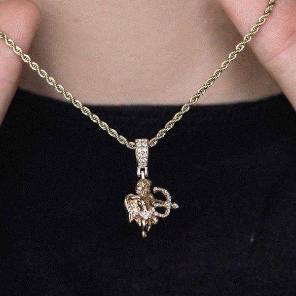 Solid Gold Iced Cupid Online Sale