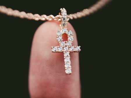 18k Vermeil Micro Ankh Cross Cheap