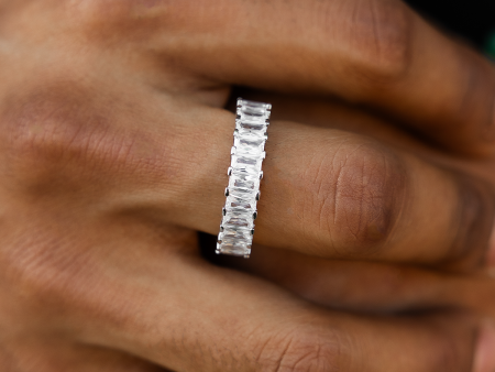 Baguette Ring in White Gold Online Sale