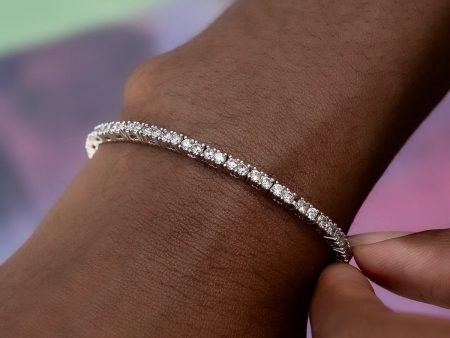 Diamond Tennis Bracelet in White Gold- 2mm Online Sale