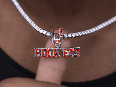 Texas Longhorns Official NCAA “Hook  Em!  Pendant on Sale