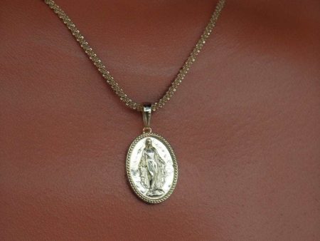 18k Vermeil Micro Lady of Guadalupe Pendant For Discount