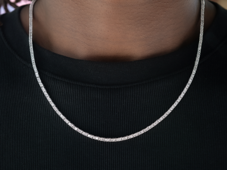 Diamond Tennis Chain in White Gold- 2mm Online