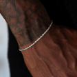 Rope Chain + Bracelet Bundle in White Gold- 2mm Hot on Sale