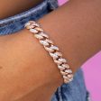 Two-Toned Iced Cuban Bracelet - 8.5mm Online Hot Sale