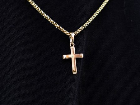 Micro Simple Cross + Palm Chain Set Hot on Sale