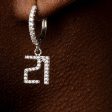 Pave Custom Numbers Earrings Sale