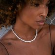 Diamond Tennis Necklace in White Gold- 5mm Online