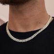 8.5MM Diamond Prong Cuban Necklace - Yellow Gold Online Hot Sale