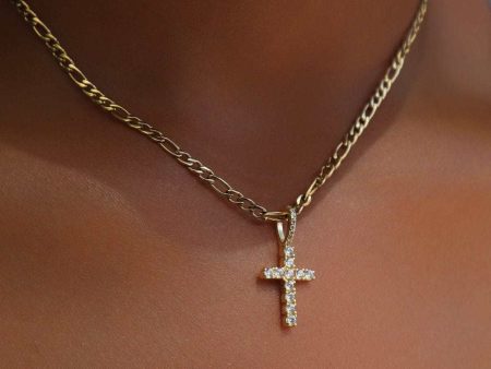 18k Vermeil Micro Diamond Cross Fashion