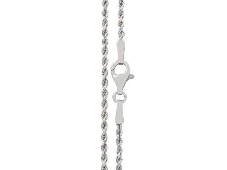 14  1.5mm Rope Chain in White Gold Online Sale