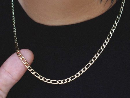 Solid Gold Figaro Link Chain (4mm) Supply