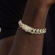 Diamond Cuban Chain + Bracelet Bundle in Yellow Gold - 12mm on Sale