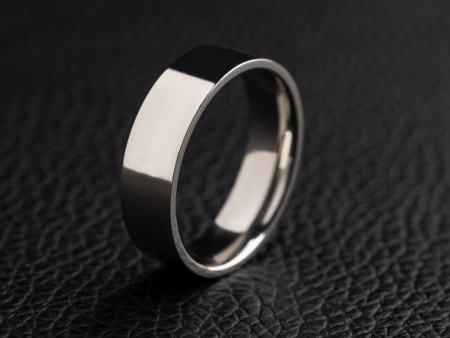 Flat Band Ring in White Gold Sale