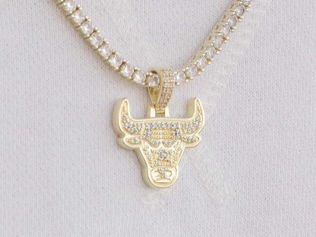 Chicago Bulls Official NBA Micro Logo Pendant Online Sale