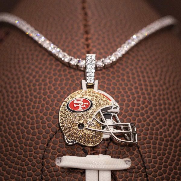 San Francisco 49ers Official NFL Helmet Pendant For Cheap