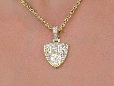 Brooklyn Nets Official NBA Micro Logo Pendant Online Sale