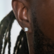 5mm Square Cut Diamond Stud Earrings in White Gold Online now