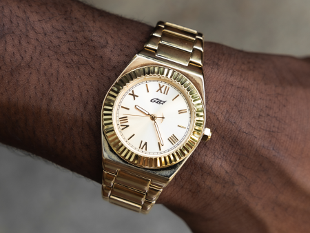 36MM Fluted Bezel Alpha Era® in Yellow Gold Sale