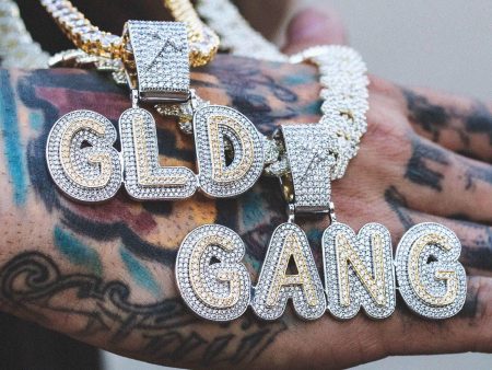 GLD s 2-Tone Custom Layered Font Online Sale