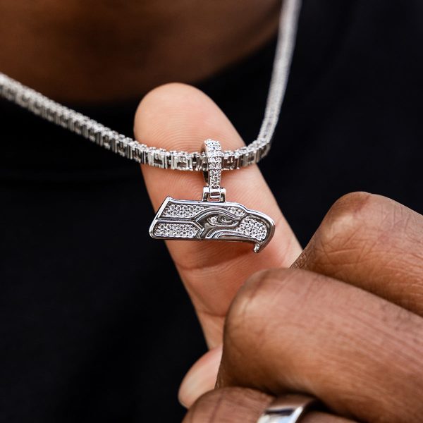 Seattle Seahawks Official NFL Micro Logo Pendant For Cheap