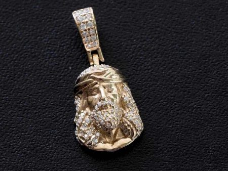 Solid Gold Iced Jesus Pendant Sale