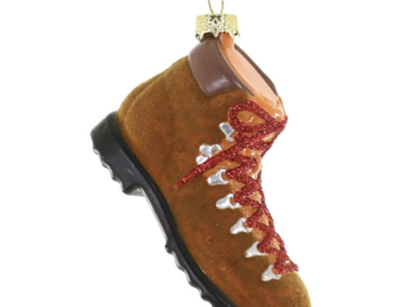 SIDEWALK SALE ITEM - Glass Ornament - Vintage Hiking Boots Online Sale