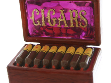 Glass Ornament - Pretty Box of Cigars Supply