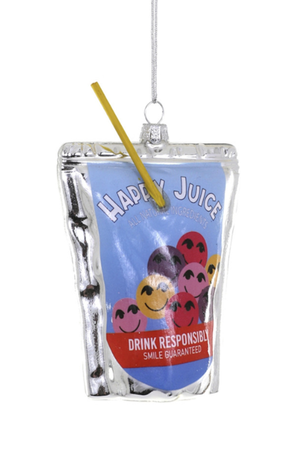 Glass Ornament - Happy Juice Pouch on Sale