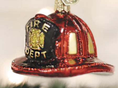 Glass Ornament - Fireman s Helmet Hot on Sale