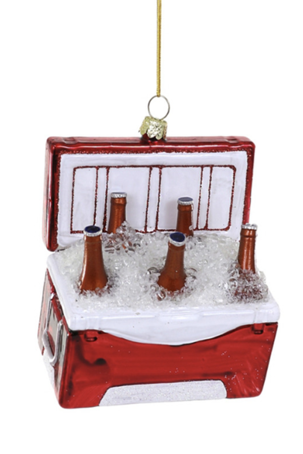 Glass Ornament - Cooler of Beer on Sale