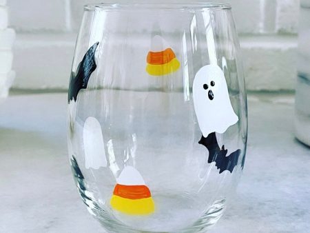 DJ Wine Glass - Spooky on Sale