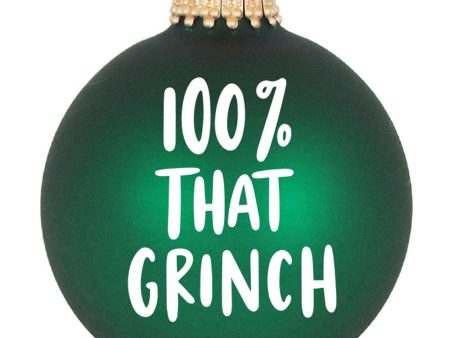 SIDEWALK SALE ITEM - Glass Ornament - 100% That Grinch Supply