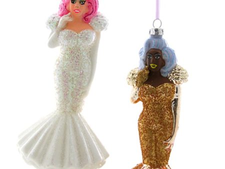 SIDEWALK SALE ITEM - Glass Ornament - Drag Queen on Sale