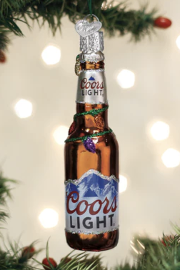 Glass Ornament - Holiday Coors Light Bottle Beer For Sale