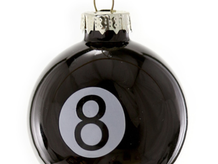 SIDEWALK SALE ITEM - Glass Ornament - 8 Ball For Discount