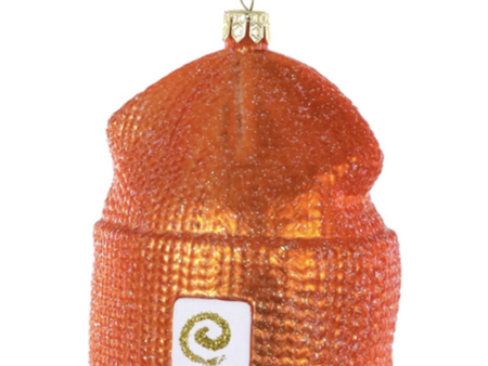 SIDEWALK SALE ITEM - Glass Ornament - Hipster Beanie Online now